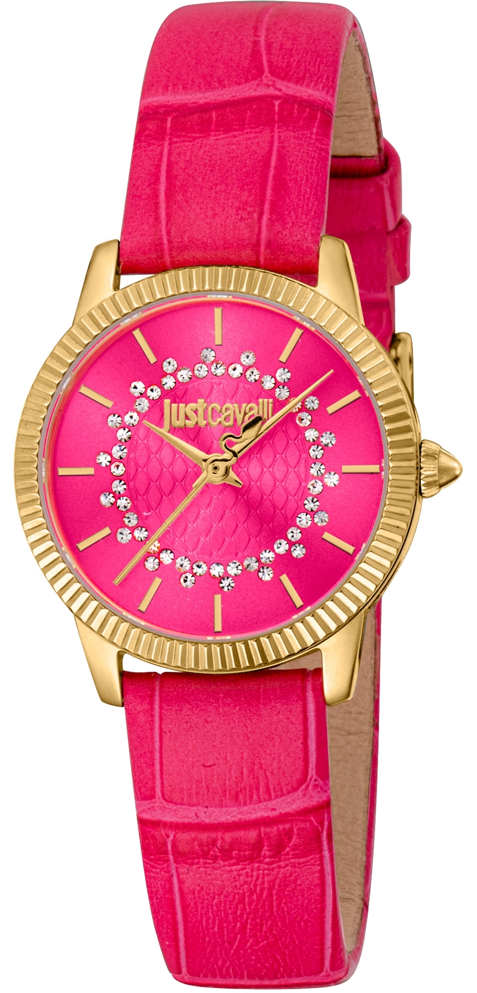 Just Cavalli Damklocka JC1L258L0215 Glam Chic Rosa/Läder Ø28 mm - Just Cavalli