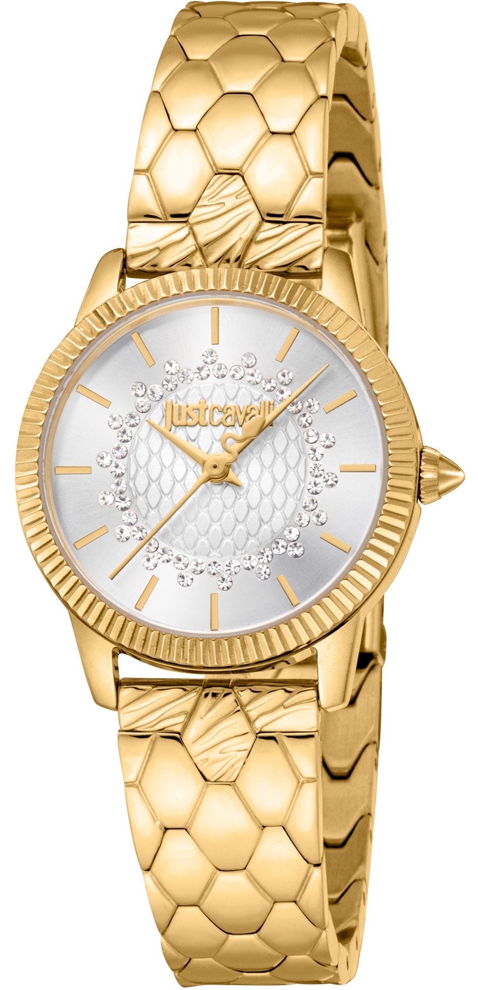 Just Cavalli Damklocka JC1L258M0235 Glam Chic Silverfärgad/Guldtonat - Just Cavalli