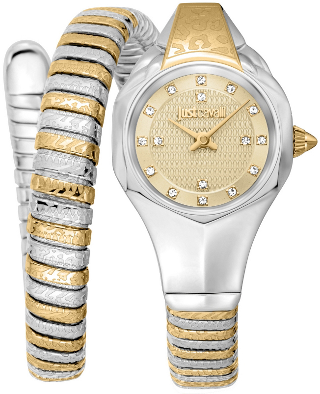 Just Cavalli Damklocka JC1L270M0055 Signature Guld/Gulguldtonat stål - Just Cavalli