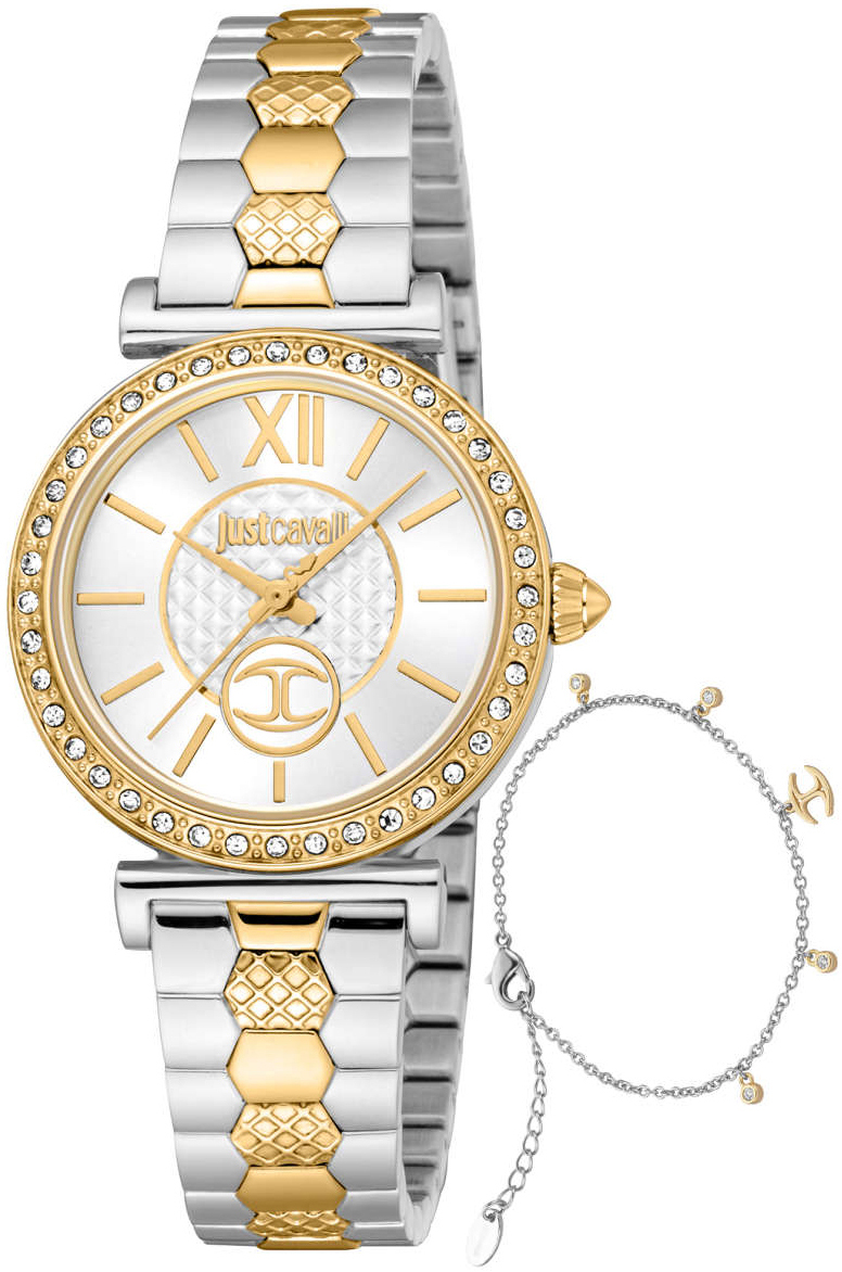 Just Cavalli Damklocka JC1L273M0085 Silverfärgad/Gulguldtonat stål - Just Cavalli