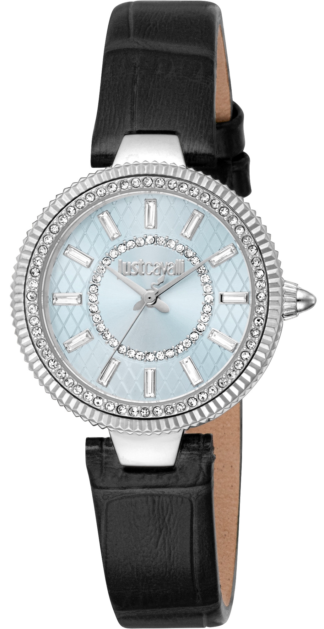 Just Cavalli Damklocka JC1L308L0015 Glam Chic Blå/Läder Ø30 mm - Just Cavalli