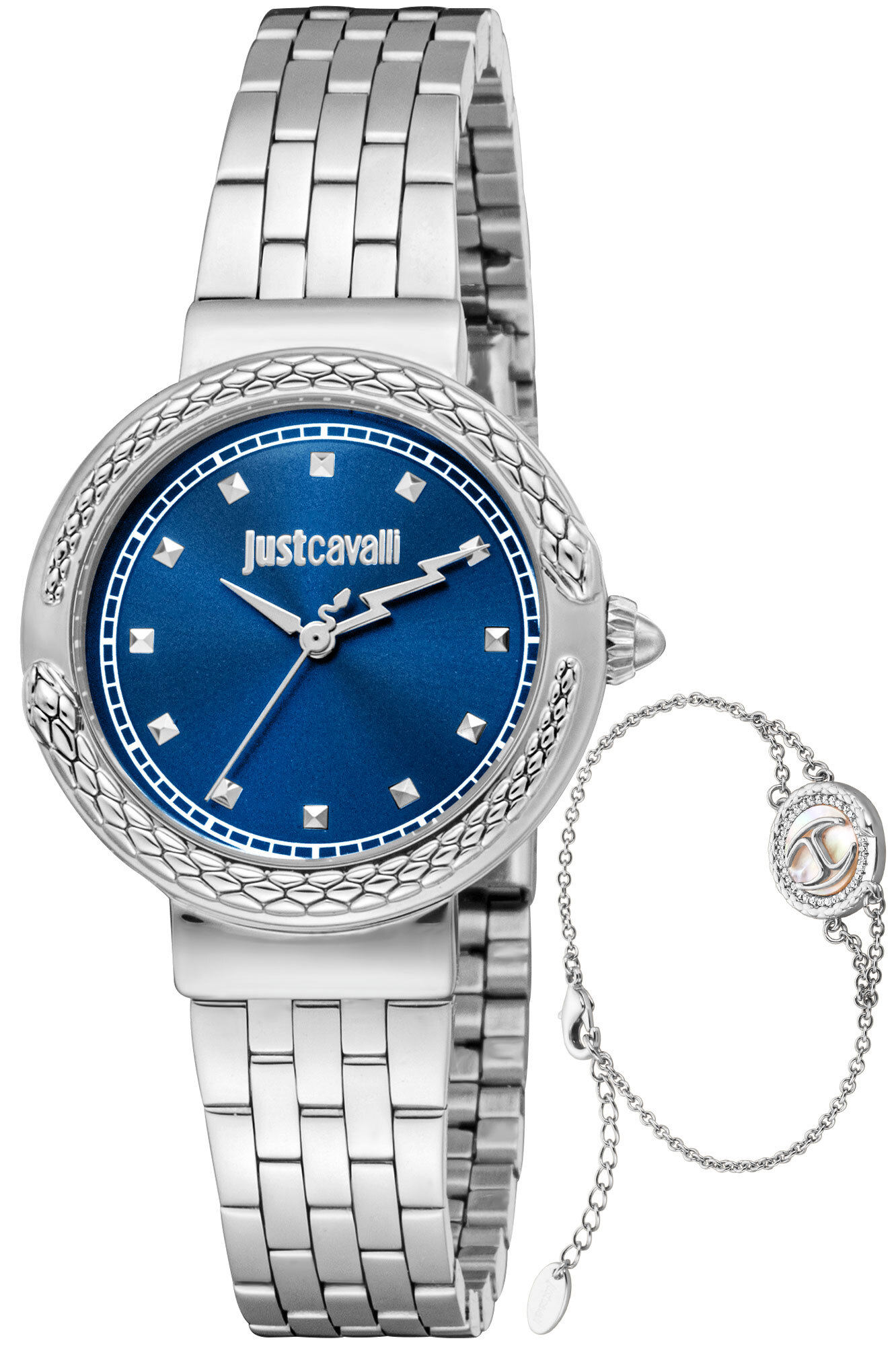 Just Cavalli Damklocka JC1L311M0015 Set Blå/Stål Ø30 mm