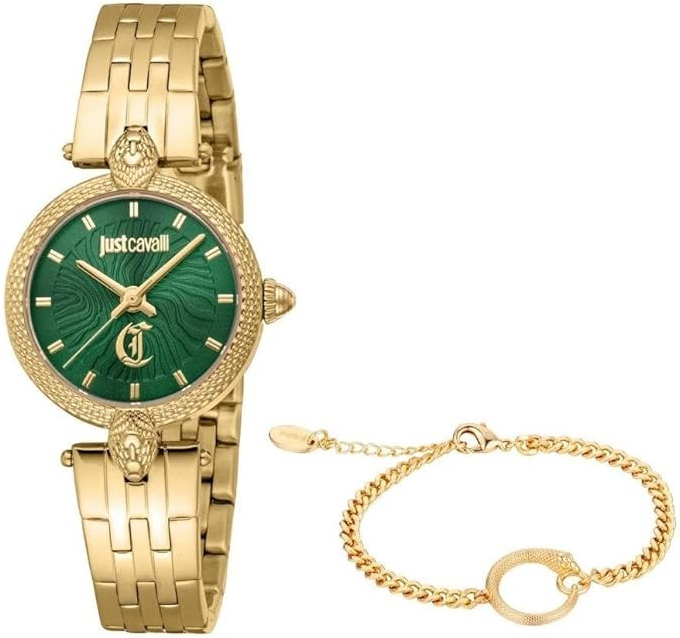 Just Cavalli Damklocka JC1L330M0055 Mini Attraente Grön/Gulguldtonat - Just Cavalli