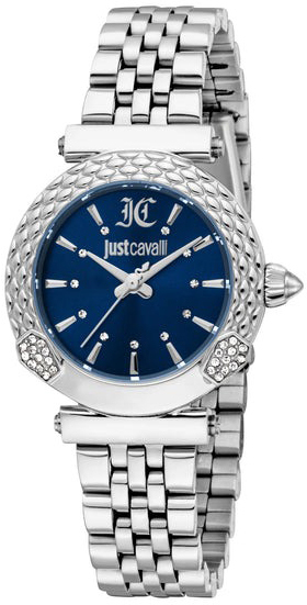 Just Cavalli Damklocka JC1L332M0345 Mistero Blå/Stål Ø30 mm - Just Cavalli