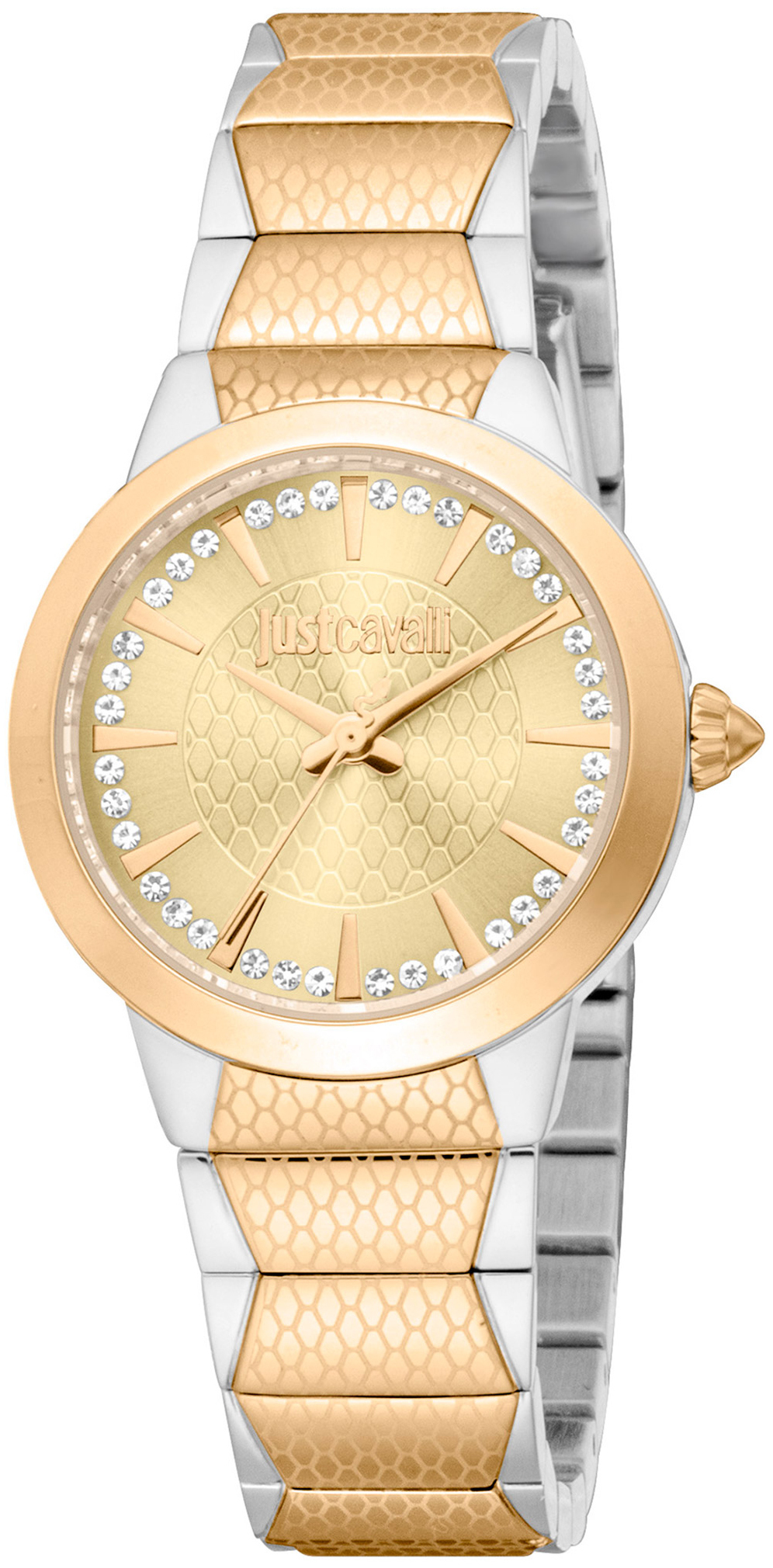 Just Cavalli Damklocka JC1L335M0045 Animalier Guld/Gulguldtonat stål - Just Cavalli