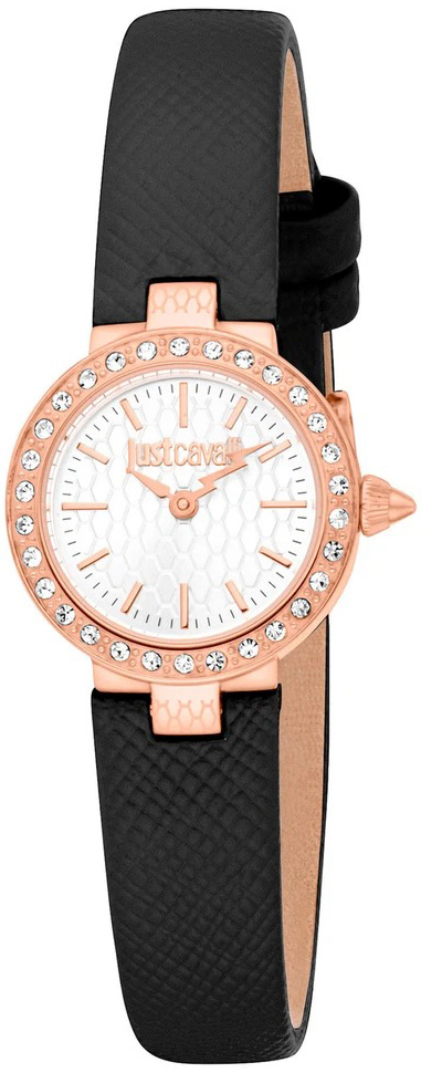 Just Cavalli Damklocka JC1L362L0035 Glam Chic Vit/Läder Ø23 mm - Just Cavalli