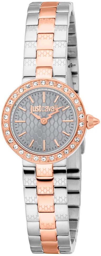 Just Cavalli Damklocka JC1L362M0095 Glam Chic Grå/Roséguldstonat - Just Cavalli