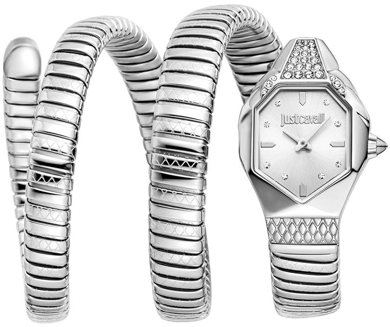 Just Cavalli Damklocka JC1L370M0015 Ambra Silverfärgad/Stål - Just Cavalli