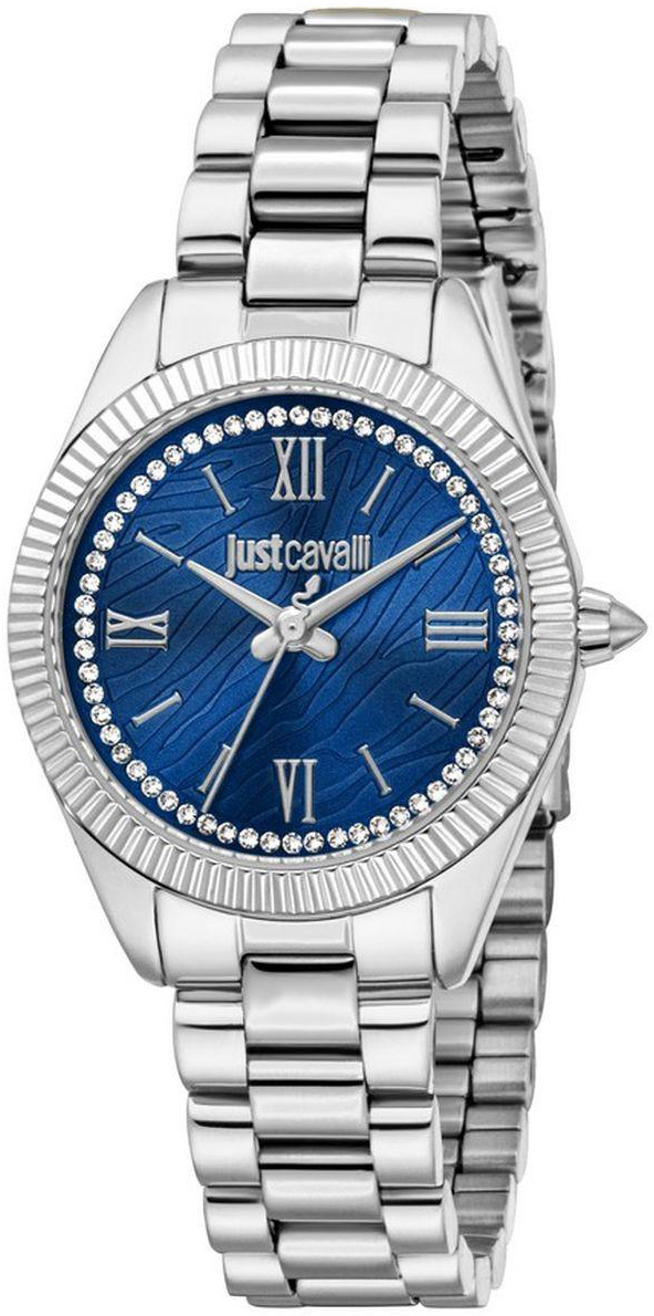 Just Cavalli Damklocka JC1L388M0055 Animalier Blå/Stål Ø30 mm - Just Cavalli