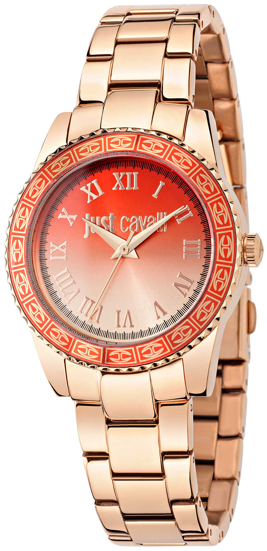Just Cavalli Damklocka R7253202506 Just Sunset Orange/Roséguldstonat - Just Cavalli