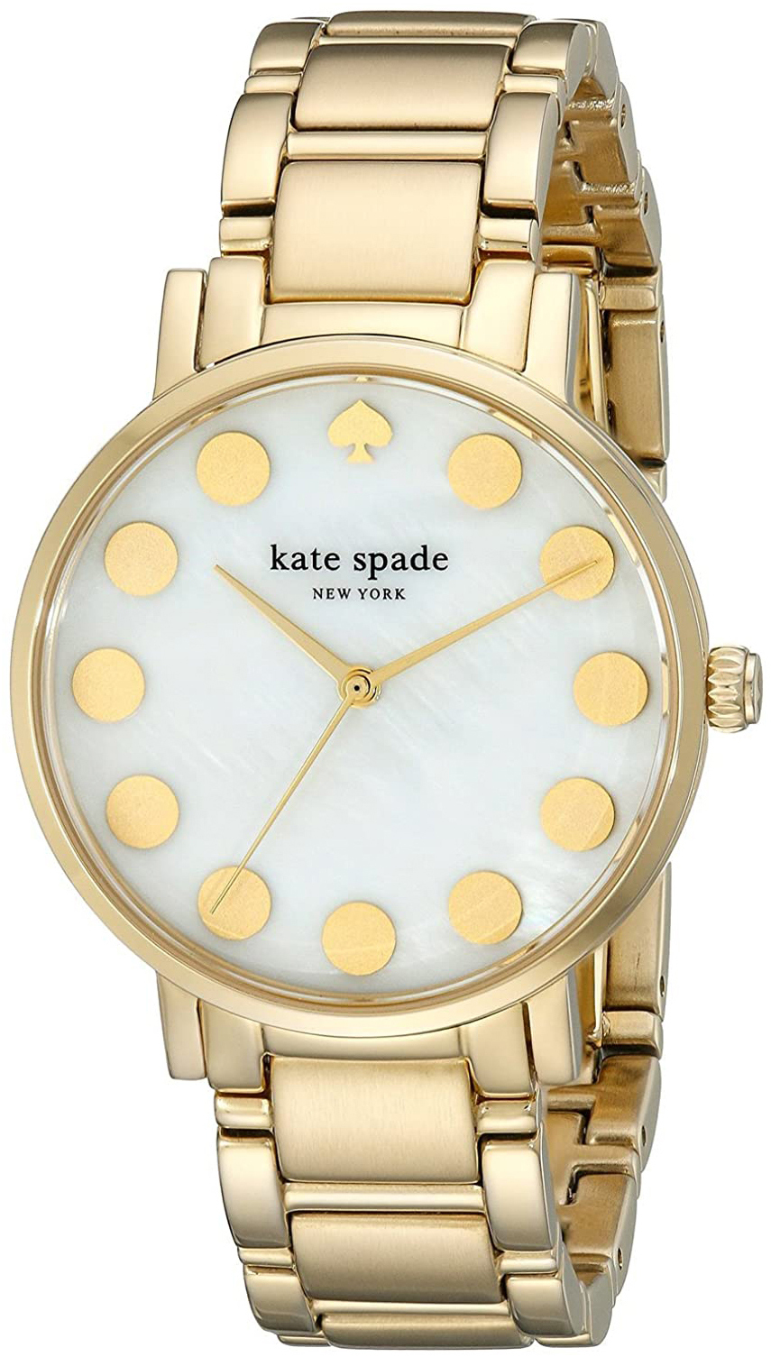 Kate Spade Gramercy Damklocka 1YRU0737 Vit/Gulguldtonat stål Ø34 mm - Kate Spade