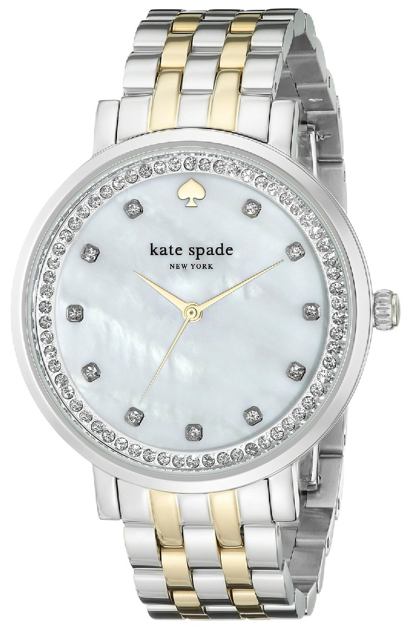 Kate Spade 99999 Damklocka 1YRU0823 Vit/Gulguldtonat stål Ø38 mm - Kate Spade