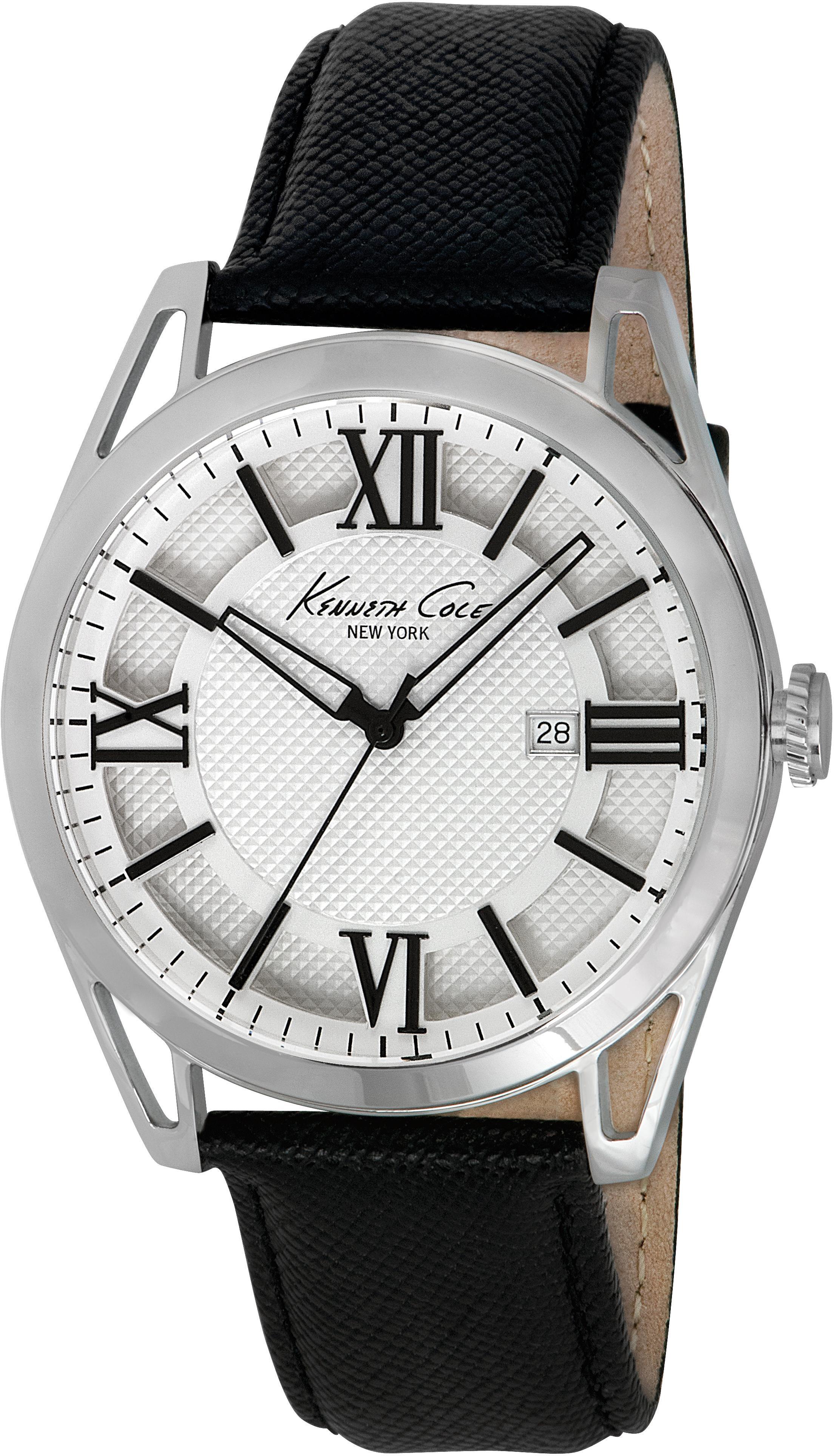 Kenneth Cole Herrklocka IKC8072 Vit/Läder Ø44 mm - Kenneth Cole