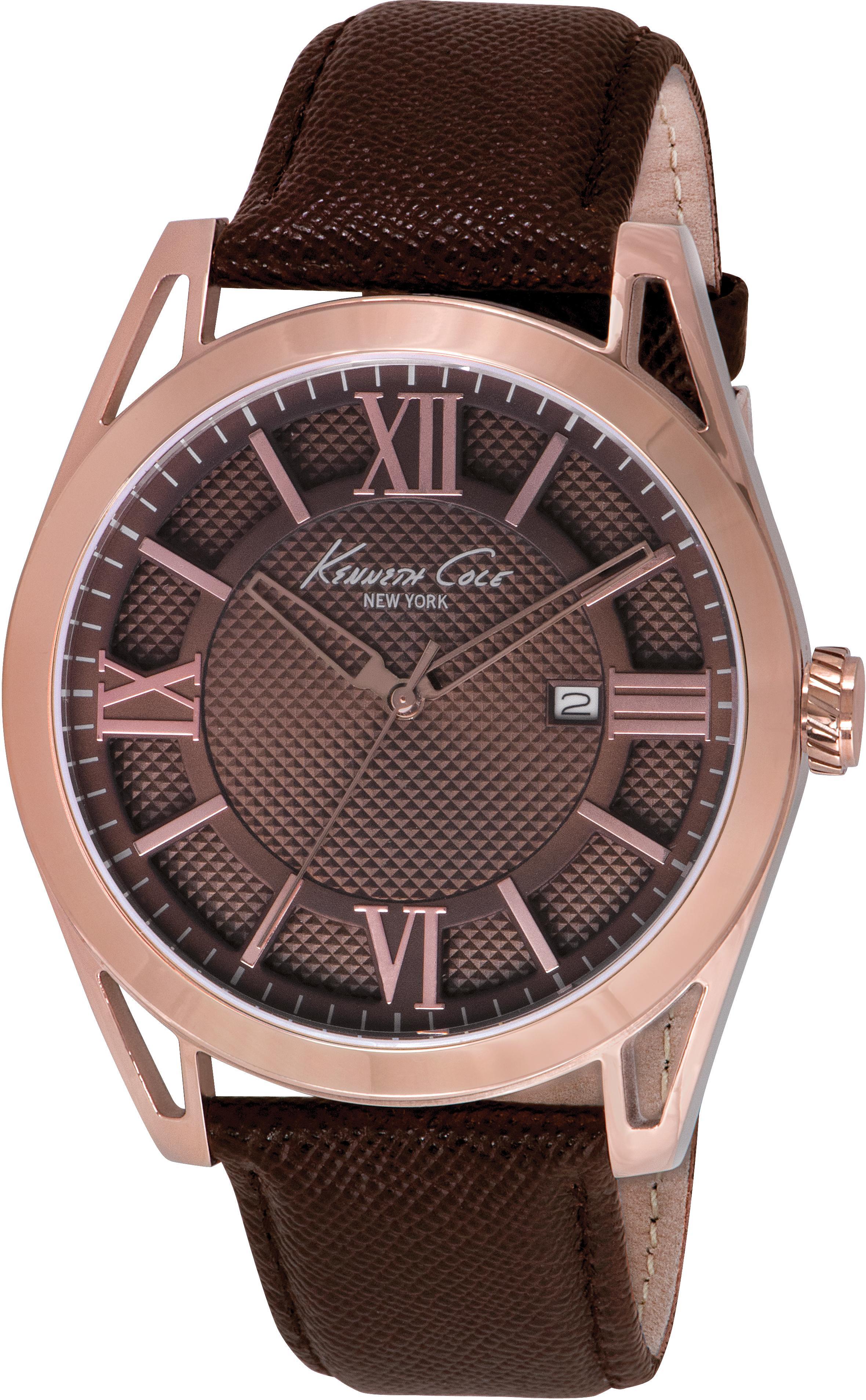 Kenneth Cole Herrklocka IKC8073 Brun/Läder Ø44 mm - Kenneth Cole