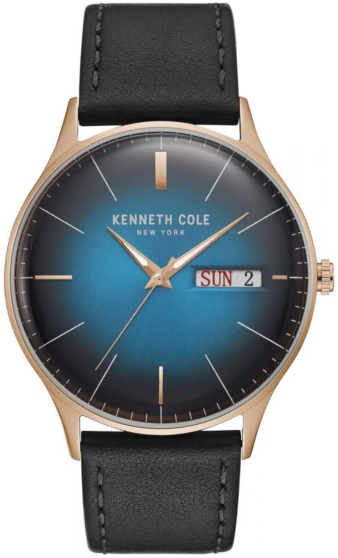Kenneth Cole Herrklocka KC50589013 Classic Blå/Läder Ø42 mm - Kenneth Cole