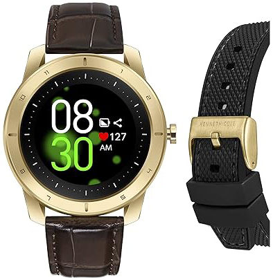 Kenneth Cole Herrklocka KCWGD2174062 Wellness LCD/Läder Ø45 mm - Kenneth Cole