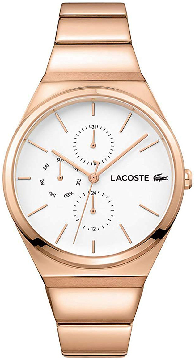 Lacoste Damklocka 2001036 Vit/Roséguldstonat stål Ø38 mm - Lacoste