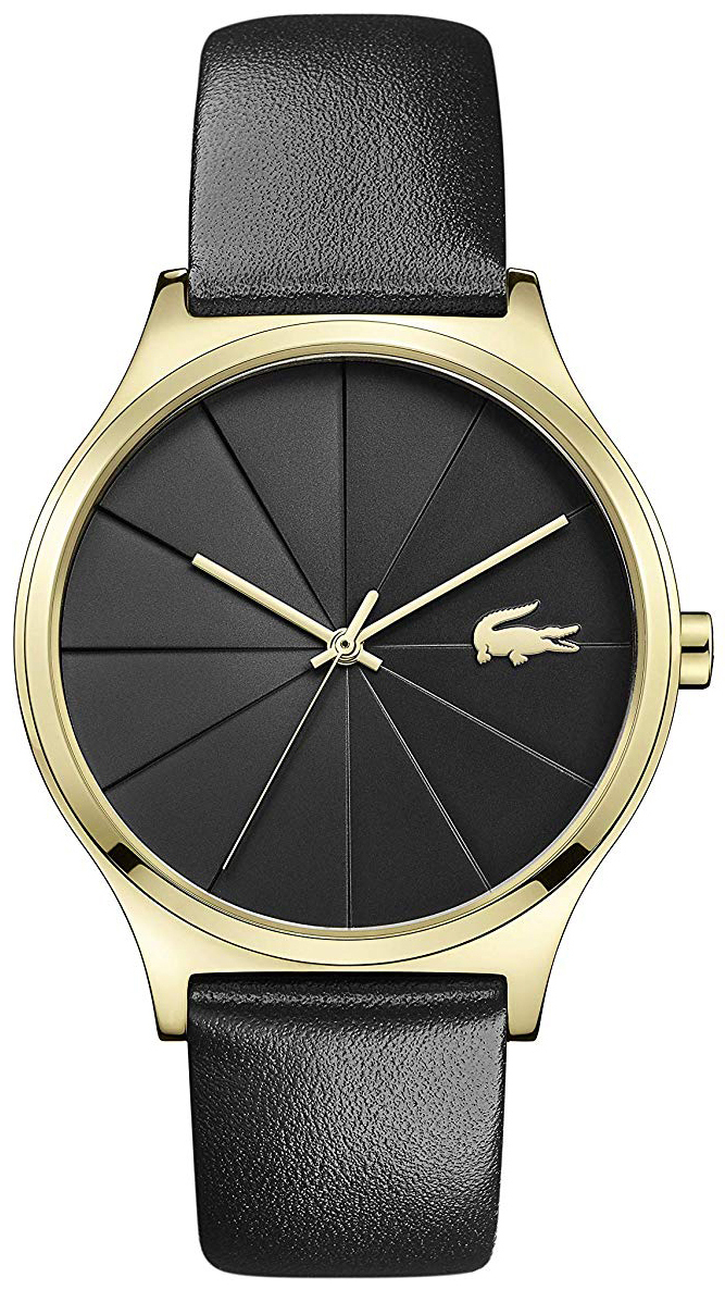Lacoste Damklocka 2001041 Svart/Läder Ø38 mm