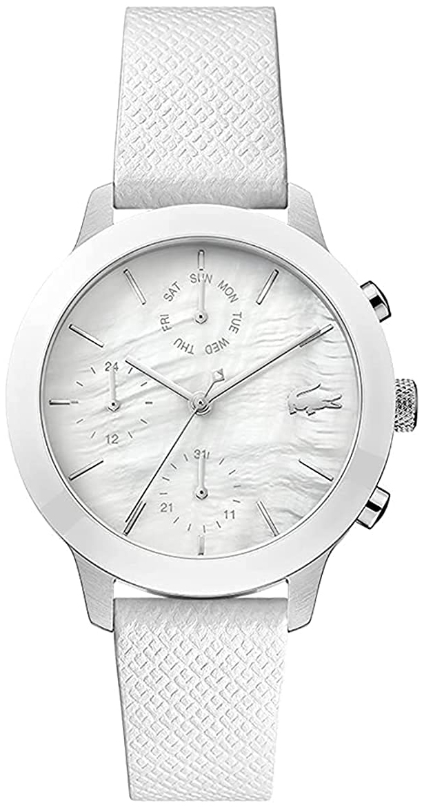 Lacoste 12.12 Damklocka 2001151 Vit/Läder Ø36 mm - Lacoste
