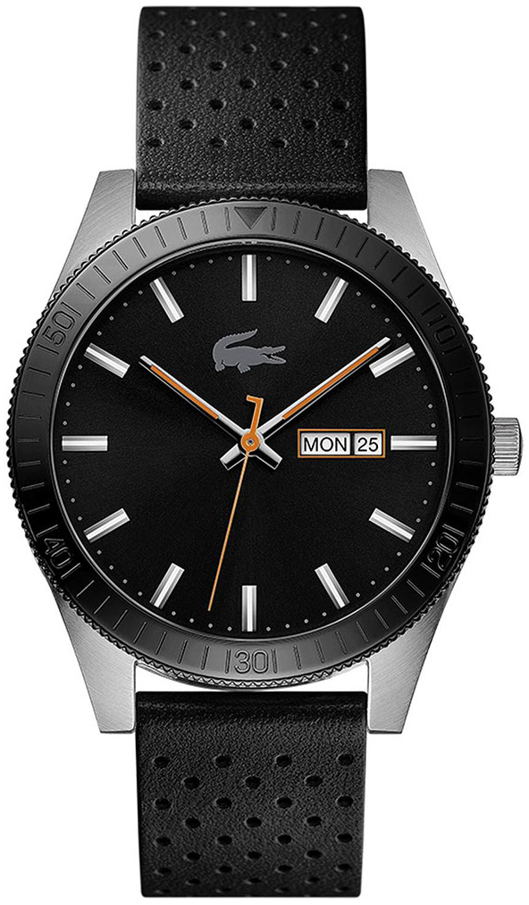 Lacoste Herrklocka 2010982 Svart/Läder Ø42 mm - Lacoste