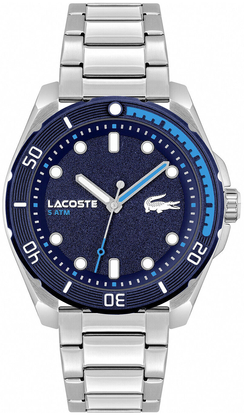 Lacoste Herrklocka 2011286 Finn Blå/Stål Ø44 mm - Lacoste