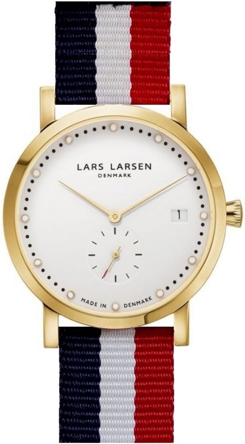 Lars Larsen Damklocka WH137GW/ANG18 Helena Vit/Gummi Ø36 mm - Lars Larsen