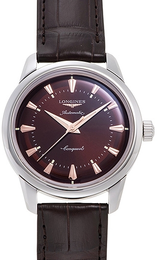 Longines Herrklocka L1.649.4.62.2 Conquest Heritage Brun/Läder Ø38 - Longines