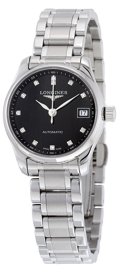 Longines Damklocka L2.128.4.57.6 Master Svart/Stål Ø25.5 mm - Longines