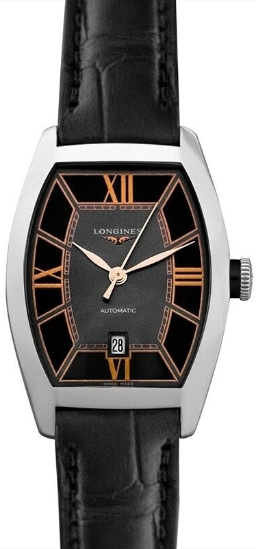 Longines Damklocka L2.142.4.56.2 Evidenza Grå/Läder - Longines