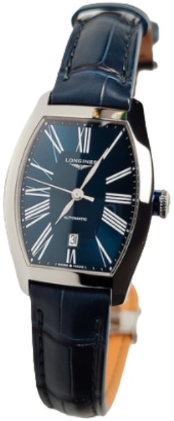 Longines Damklocka L2.142.4.60.2 Evidenza Grön/Läder - Longines