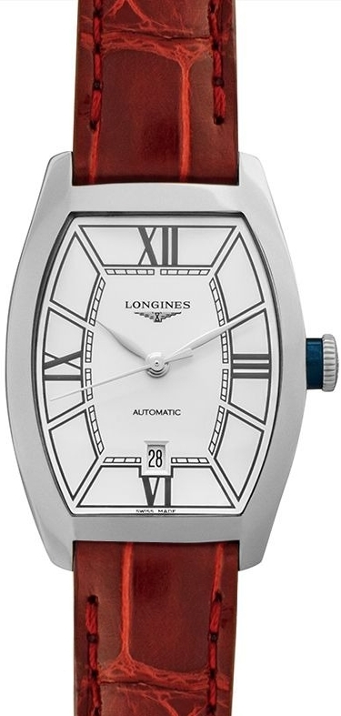 Longines Damklocka L2.142.4.76.2 Evidenza Silverfärgad/Läder - Longines