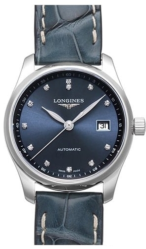Longines Damklocka L2.257.4.97.0 Master Blå/Läder Ø29 mm - Longines