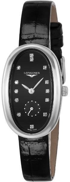 Longines Damklocka L2.306.4.57.0 Symphonette Svart/Läder Ø21.9 mm - Longines