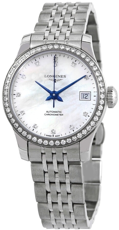 Longines Damklocka L2.320.0.87.6 Record Vit/Stål Ø26 mm - Longines