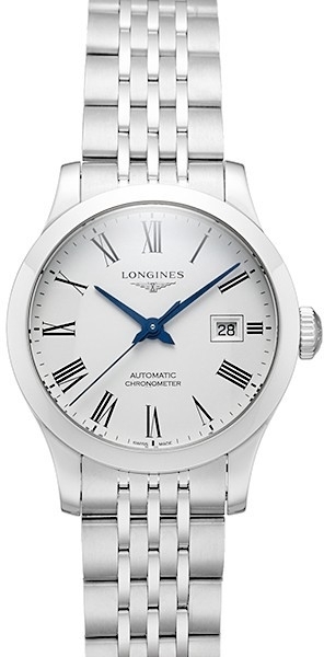Longines Damklocka L2.321.4.11.6 Record Vit/Stål Ø30 mm - Longines