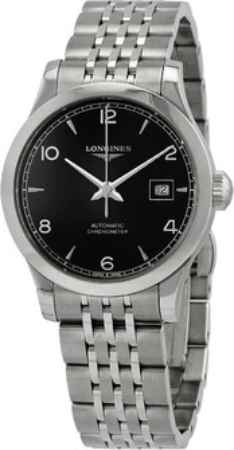 Longines Damklocka L2.321.4.56.6 Record Svart/Stål Ø30 mm - Longines