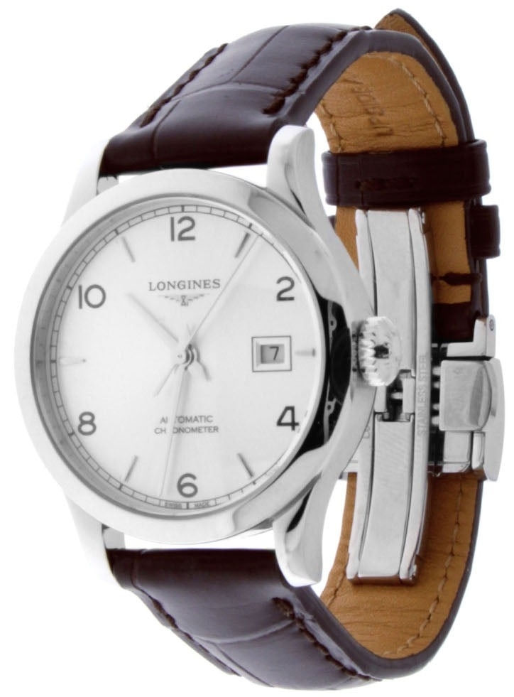 Longines Damklocka L2.321.4.76.2 Record Silverfärgad/Läder Ø30 mm - Longines