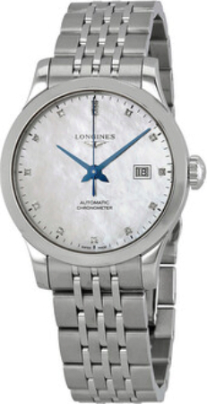 Longines Damklocka L2.321.4.87.6 Record Vit/Stål Ø30 mm - Longines