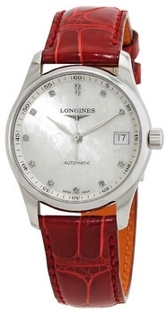 Longines Damklocka L2.357.4.87.2 Master Vit/Läder Ø34 mm - Longines
