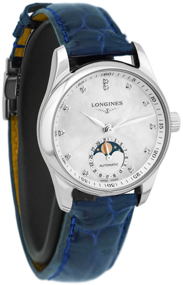 Longines Damklocka L2.409.4.87.0 Master Vit/Läder Ø34 mm - Longines