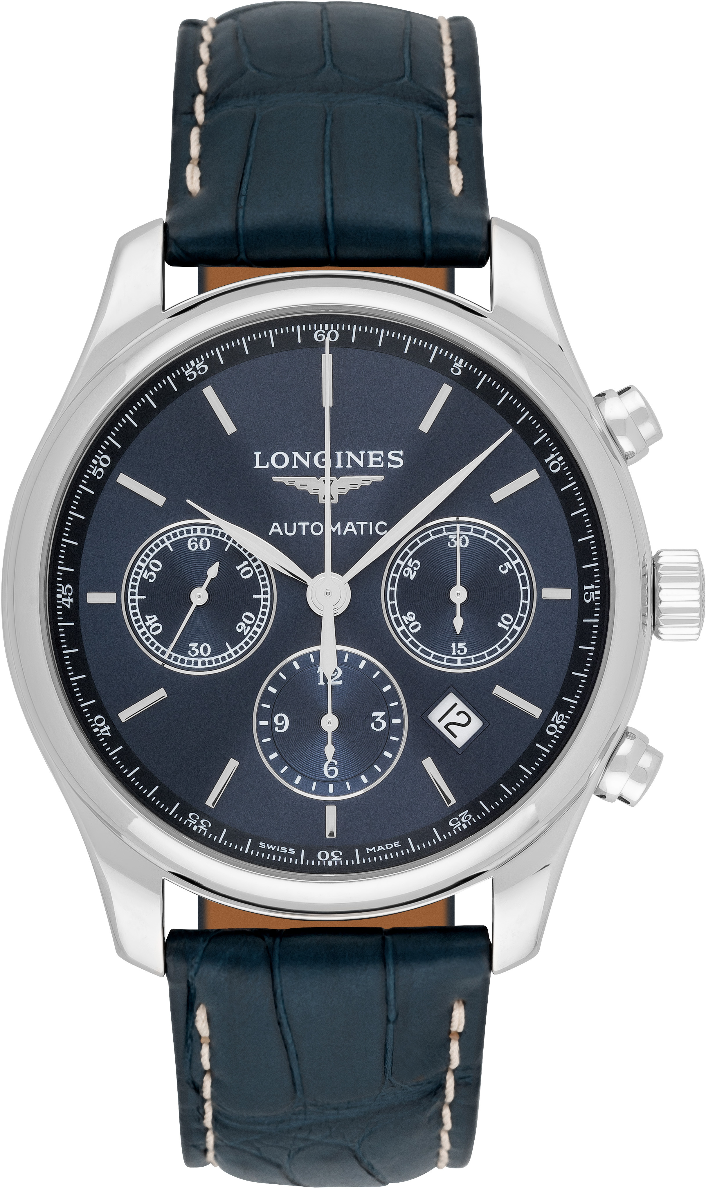 Longines Herrklocka L2.759.4.92.0 Master Blå/Läder Ø42 mm - Longines