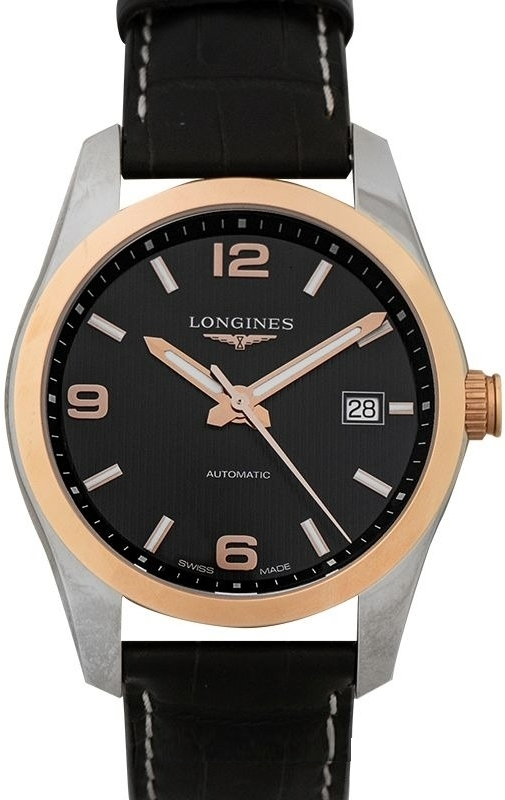 Longines Herrklocka L2.785.5.56.3 Conquest Svart/Läder Ø40 mm - Longines