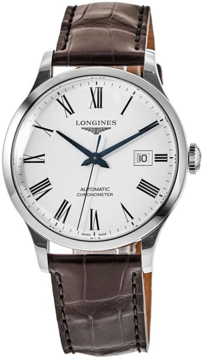 Longines Herrklocka L2.821.4.11.2 Record Vit/Läder Ø40 mm - Longines