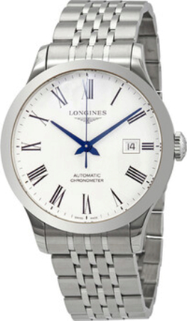 Longines Herrklocka L2.821.4.11.6 Record Vit/Stål Ø40 mm - Longines