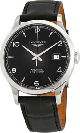 Longines Herrklocka L2.821.4.56.2 Record Svart/Läder Ø40 mm - Longines