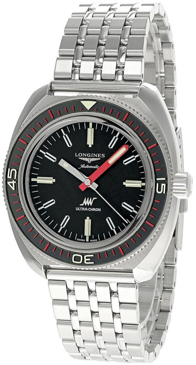 Longines Herrklocka L2.836.4.52.6 Ultra-Chron Svart/Stål Ø43 mm - Longines