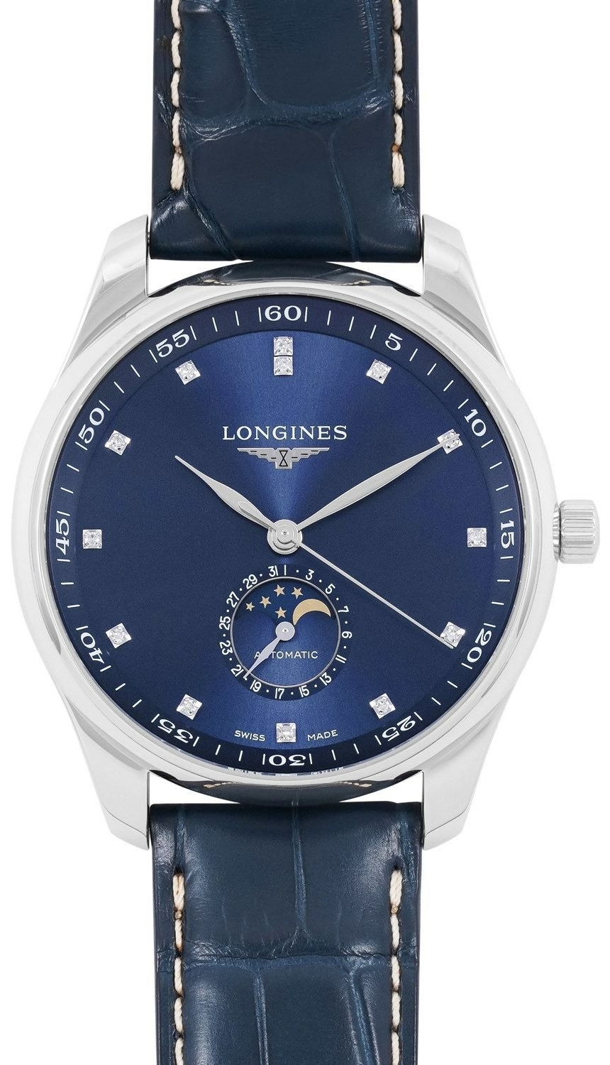 Longines Herrklocka L2.919.4.97.0 Master Blå/Läder Ø42 mm - Longines