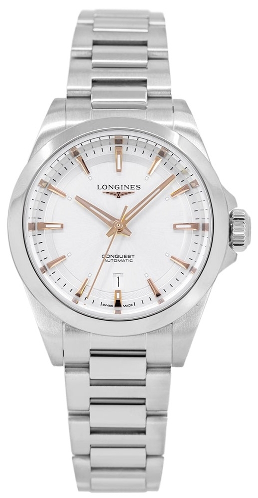 Longines Damklocka L3.320.4.72.6 Conquest Silverfärgad/Stål Ø30 mm - Longines