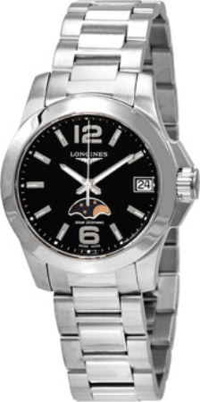 Longines Damklocka L3.380.4.58.6 Conquest Ladies Svart/Stål Ø29.5 mm