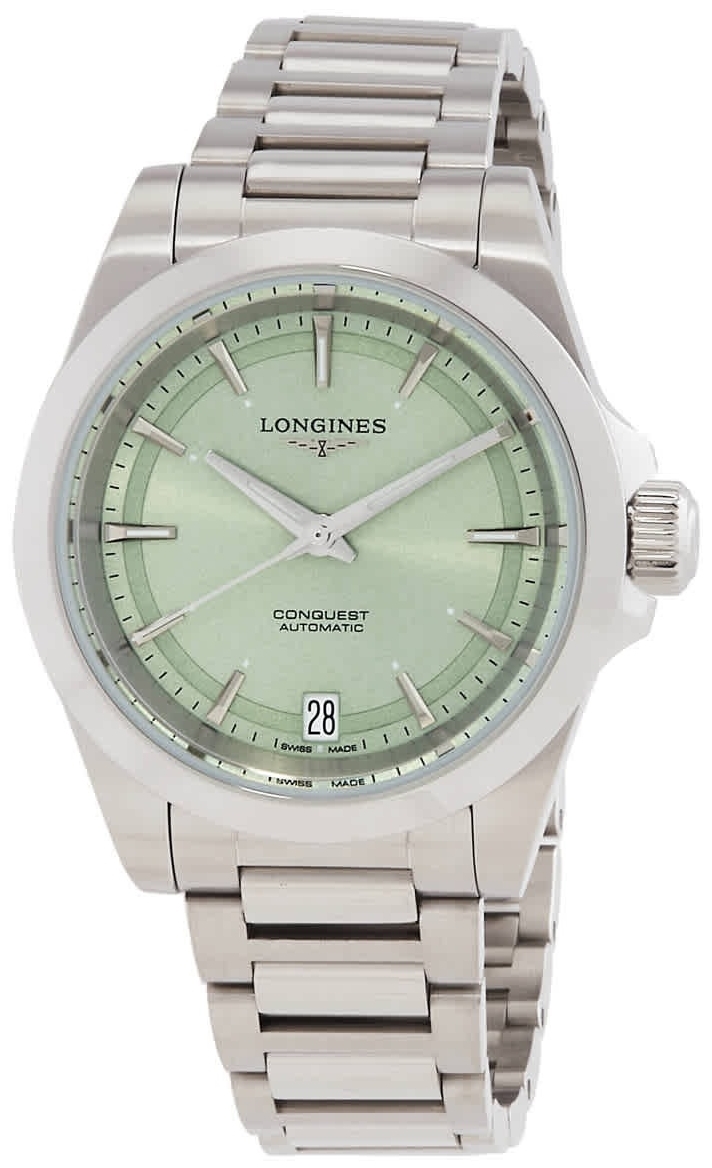 Longines Damklocka L3.430.4.02.6 Conquest Grön/Stål Ø34 mm - Longines